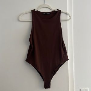 Zara brown bodysuit size large